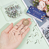 80Pcs PVD Vacuum Plating 201 Stainless Steel Earring Hooks STAS-SC0007-68-3