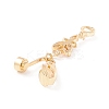 Butterfly Cubic Zirconia Charm Belly Ring LS-AJEW-F057-15G-2
