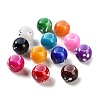 Spray Painted ABS Plastic European Beads KY-G033-01B-1