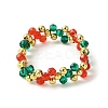 Christmas Theme Glass Rings RJEW-TA00121-1
