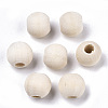 Natural Unfinished Wood Beads X-WOOD-Q038-10mm-1