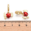 Brass Enamel European Dangle Charms KK-N254-246G-3