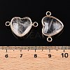 Natural Quartz Crystal Love Heart Pendants G-T138-205C-G-4