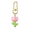 Flower Acrylic Pendant Decorations HJEW-JM01882-4