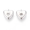 Brass Micro Pave Clear Cubic Zirconia Charms KK-N267-14P-1
