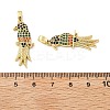 Brass Micro Pave Cubic Zirconia Pendants KK-M325-17A-G-3