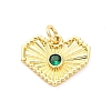 Brass Micro Pave Cubic Zirconia Pendants KK-D325-61G-01-1
