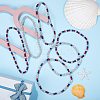 Polymer Clay Rhinestone Round Beaded Necklaces NJEW-SW00049-05-6