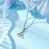 Non-Tarnish Trinity Knot/Triquetra 304 Stainless Steel Pendant Necklaces NJEW-JN04882-02-2