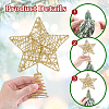 Glitter Iron Christmas Treetop Star Ornament AJEW-WH0031-83-3