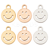 6Pcs 3 Colors 304 Stainless Steel Charms STAS-LP0001-31-1