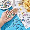 DIY Rainbow Color Blank Dome Link Bracelet Making Kit DIY-SZ0009-08-2
