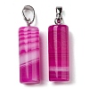 Natural Banded Agate Pendants G-E135-02P-14-2