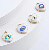 8Pcs 4 Styles Alloy Enamel Pendants ENAM-FP0001-94-4