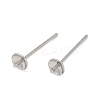 Brass Stud Earring Findings KK-A300-29A-P-1