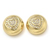 Rack Plating Brass Micro Pave Cubic Zirconia Pendants KK-K392-24G-1