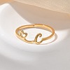 304 Stainless Steel Cuff Rings for Women RJEW-D285-01G-C-4
