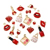 20Pcs 10 Styles Women Theme Alloy Pendants ENAM-FP0002-07-1