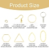 DIY Hexagon/TeardropOval/Triangle Brass Dangle Earring Jewelry Making Kits DIY-FS0007-62-4