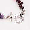 Chip Natural Gemstone Beads Bracelets BJEW-JB02323-2