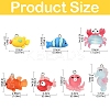 35Pcs 7 Styles Ocean Theme Resin Pendants RESI-YW0001-68-3