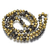 Electroplate Transparent Glass Beads Strands EGLA-A034-T8mm-O22-2