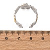 304 Stainless Steel Double Color Cuff Rings RJEW-S635-01GP-X-3