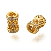 925 Sterling Silver Micro Pave Clear Cubic Zirconia Beads STER-B006-11A-G-1