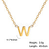 201 Stainless Steel Initial Pendant Necklaces FS-WG78A3B-23-1