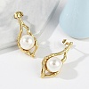 Ion Plating(IP) 304 Stainless Steel Teardrop Stud Earrings EJEW-A119-02G-2