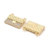 Rack Plating Alloy Pendants with Rhinestone PALLOY-Q005-01G-2