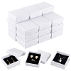 Square Kraft Paper Necklace Earring Storage Gift Boxes CON-WH0095-88B-1