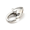 Brass Heart Lobster Claw Clasps KK-G416-47P-2