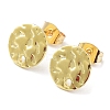 201 Stainless Steel Flat Round Stud Earring Findings STAS-K259-19B-G-1