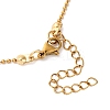 Summer Beach 304 Stainless Steel Starfish Shell Shape Pendant Necklaces NJEW-TA00200-4