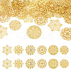 48Pcs 6 Styles Rack Plating Iron Filigree Joiners IFIN-TA0001-65-1