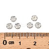 Flower Brass Crystal Rhinestone Bead Spacers RB-D302-S-2
