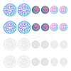 24Pcs 6 Style Ion Plating(IP) 201 & 304 Stainless Steel Filigree Pendants STAS-UN0042-06-1