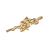 201 Stainless Steel Filigree Pendants STAS-K298-10G-2