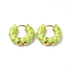 Enamel Round Hoop Earrings EJEW-Q704-05G-07-1