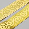 Ethnic Style Polyester Jacquard Flower Ribbon OCOR-WH0070-111B-1