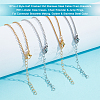  12Pcs 4 Style Half Finished 304 Stainless Steel Cable Chain Bracelets AJEW-NB0003-65-4