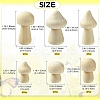 24Pcs 6 Styles Undyed Natural Wood Decoration WOOD-YW0001-44-3