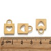 Padlock Ion Plating(IP) 304 Stainless Steel Charms X-STAS-L159-13G-3