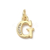 Brass Micro Pave Cubic Zirconia Charms LS-KK-I382-03G-G-1