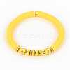 Handmade Polymer Clay Heishi Beads Stretch Bracelets BJEW-JB05303-02-1