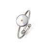 304 Stainless Steel Cuff Ring Components STAS-D372-02P-02-1