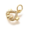 Rack Plating Brass Micro Pave Cubic Zirconia Pendants KK-H508-28G-11-2