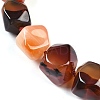 Red Agate Nuggets Beaded Necklaces for Women Men NJEW-K388-01B-2