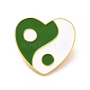 Heart with Yin Yang Pattern Enamel Pin JEWB-O007-A05-1